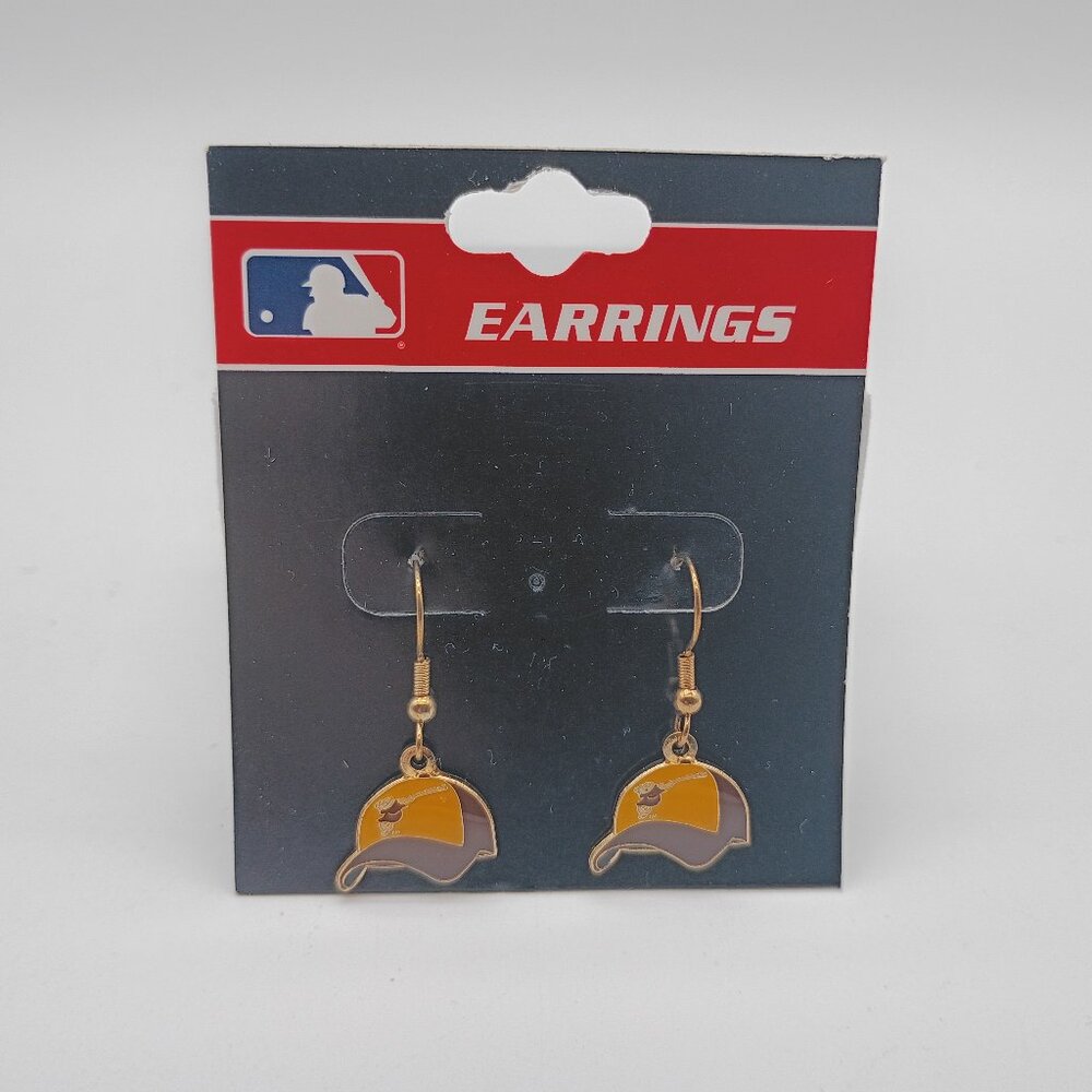 Team Baseball Hat Earrings  San Diego Padres